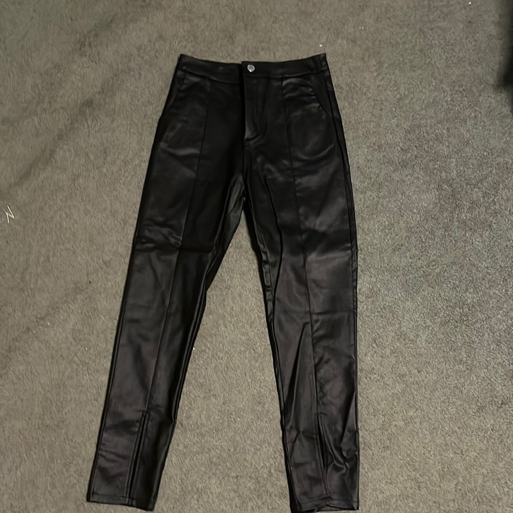 Black leather pants